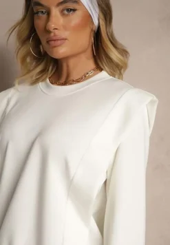 Biała Bluza z Wiskozą z Szerokimi Ramionami Alioris