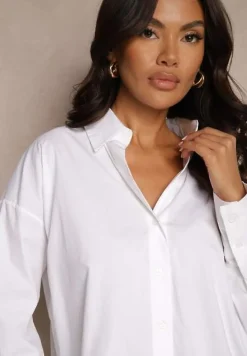 Biała Casualowa Koszula z Bawełny Naliraella