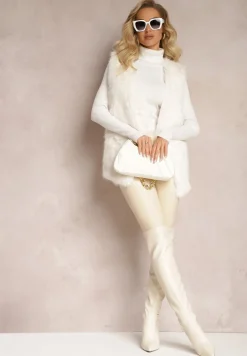 Biała Kamizelka z Ozdobnego Futerka Serrana