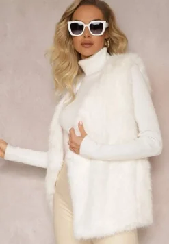 Biała Kamizelka z Ozdobnego Futerka Serrana