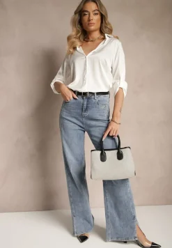 Biała Klasyczna Koszula z Kołnierzykiem Kassinea