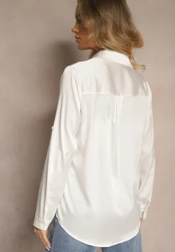 Biała Klasyczna Koszula z Kołnierzykiem Kassinea