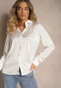 Biała Klasyczna Koszula z Kołnierzykiem Kassinea