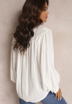 Biała Koszula Oversize z Bawełny Endona