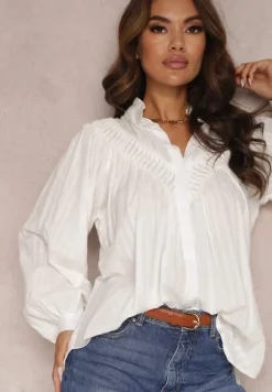 Biała Koszula Oversize z Bawełny Endona