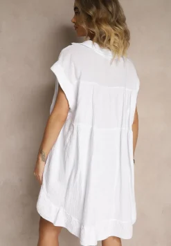 Biała Koszula z Falbanką Novialene