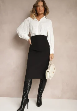 Biała Koszula z Kołnierzem i Szerokimi Mankietami Yanilo