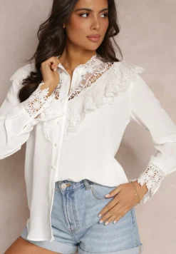 Biała Koszula z Koronką Hassei