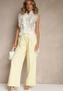 Biała Koszula z Motywem Falban Tilunna