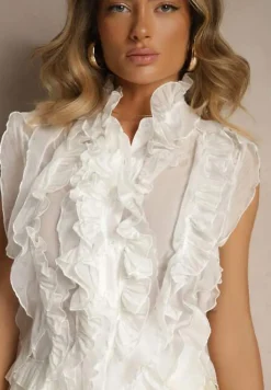 Biała Koszula z Motywem Falban Tilunna