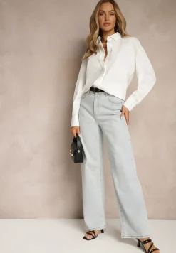 Biała Koszula z Wiskozą w Klasycznym Stylu Lisarila