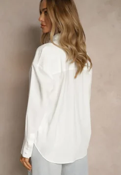 Biała Koszula z Wiskozą w Klasycznym Stylu Lisarila