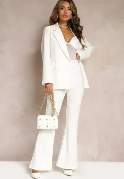 Biała Marynarka Oversize Niezapinana Charme