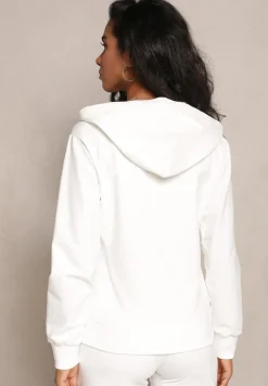 Biała Rozsuwana Bluza z Kapturem Lecua