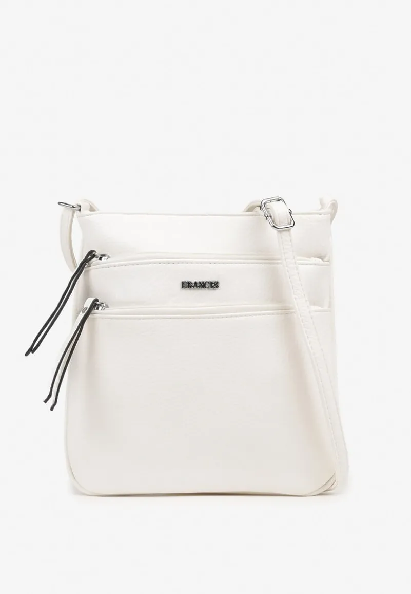 Biała Torebka Typu Listonoszka z Zasuwanymi Kieszeniami Silatea