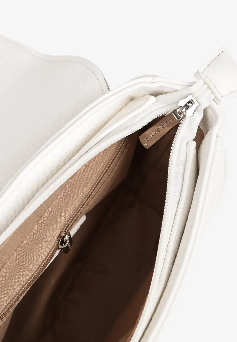 Biała Torebka Typu Listonoszka Zamykana na Klapę Izarae