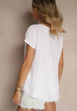 Biała Wiskozowa Bluzka Oversize Lirealia