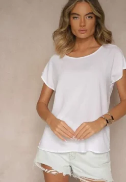 Biała Wiskozowa Bluzka Oversize Lirealia