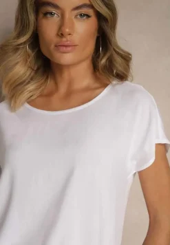 Biała Wiskozowa Bluzka Oversize Lirealia