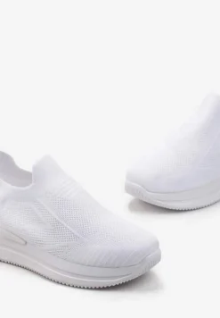 Białe Buty Sportowe na Grubej Podeszwie Reliva