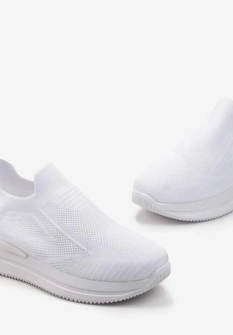 Białe Buty Sportowe na Grubej Podeszwie Reliva