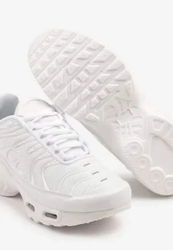 Białe Buty Sportowe Sneakersy z Geometrycznym Tłoczeniem Vulinea