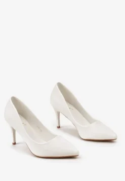 Białe Czółenka z Noskiem w Szpic na Szpilce Noxeria