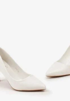 Białe Czółenka z Noskiem w Szpic na Szpilce Noxeria