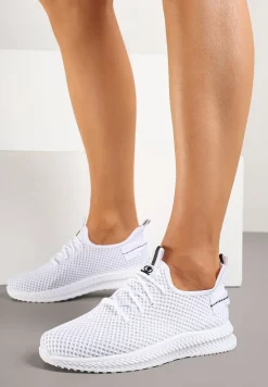 Białe Elastyczne Buty Sportowe Sneakersy Nuriane