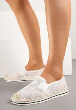 Białe Espadryle z Ozdobną Plecionką Eranoria