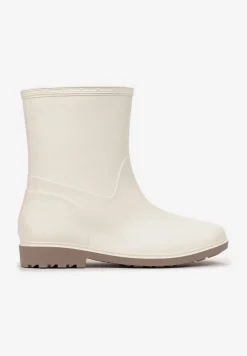 Białe Gumowe Kalosze do Łydki Pirena