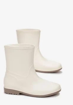 Białe Gumowe Kalosze do Łydki Pirena