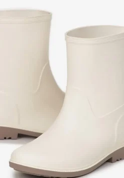 Białe Gumowe Kalosze do Łydki Pirena