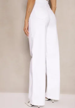 Białe Jeansy Szerokie Phririope