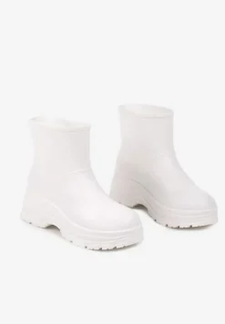 Białe Kalosze na Grubej Podeszwie Eristhena