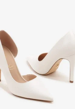 Białe Klasyczne Szpilki Vices z Wkładką z Naturalnej Skóry Norelis