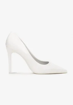 Białe Klasyczne Szpilki ze Szpiczastym Noskiem Rtivime