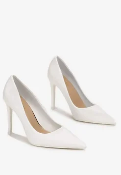 Białe Klasyczne Szpilki ze Szpiczastym Noskiem Rtivime