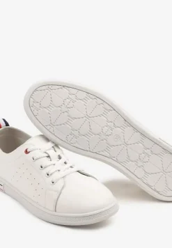 Białe Klasyczne Tenisówki Skórzane Valavia