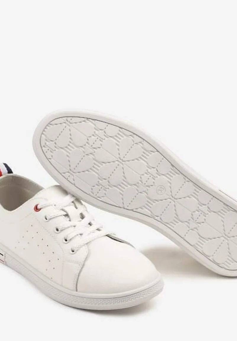 Białe Klasyczne Tenisówki Skórzane Valavia