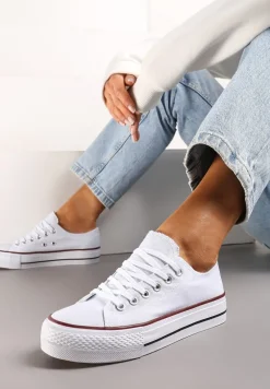 Białe Klasyczne Trampki Przed Kostkę Xarosa