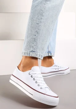 Białe Klasyczne Trampki Przed Kostkę Xarosa
