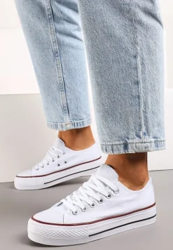 Białe Klasyczne Trampki Przed Kostkę Xarosa