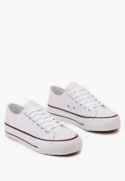 Białe Klasyczne Trampki Przed Kostkę Xarosa