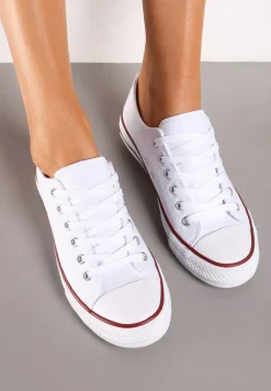 Białe Klasyczne Trampki z Niską Cholewką Darling Tyrel