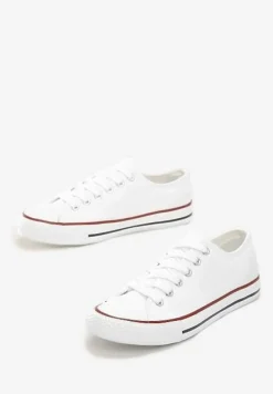 Białe Klasyczne Trampki z Niską Cholewką Darling Tyrel