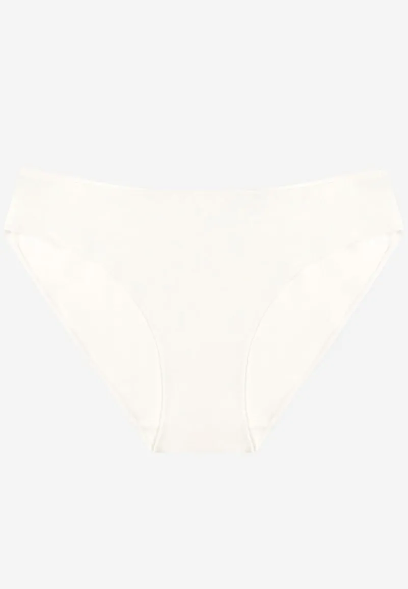Białe Majtki Typu Figi z Bawełny Silomena