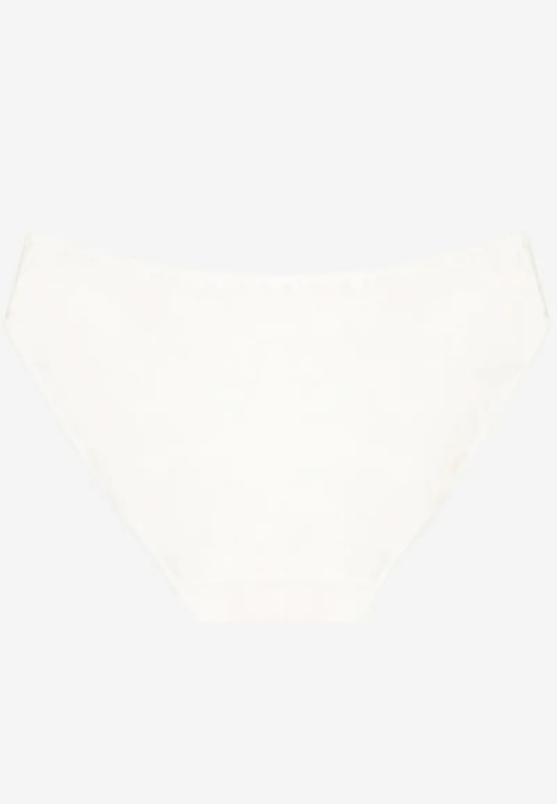 Białe Majtki Typu Figi z Bawełny Silomena