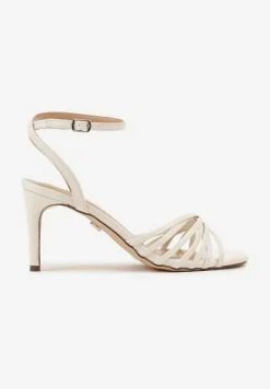 Białe Sandały Vices na Obcasie Typu Szpilka Folineia
