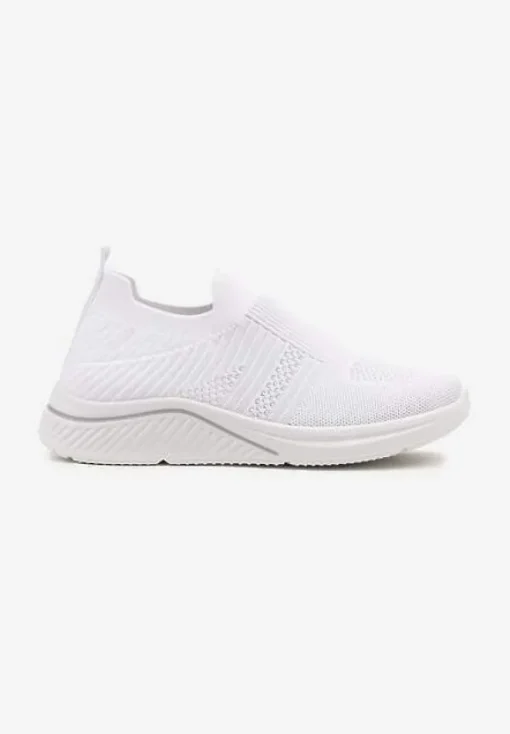Białe Siateczkowe Buty Sportowe Sneakersy o Wsuwanym Fasonie Niltewi